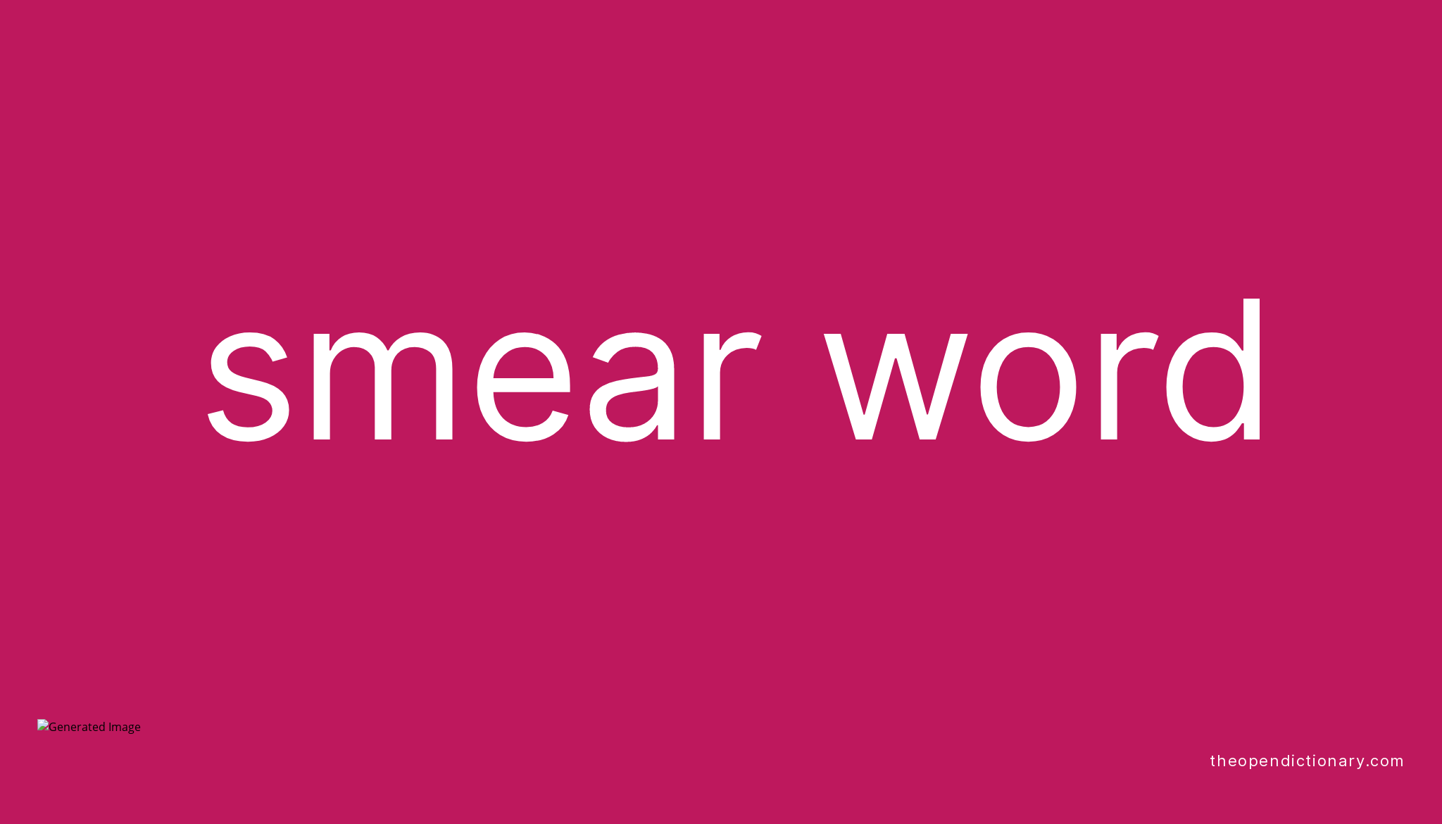 6 letter word meaning smear